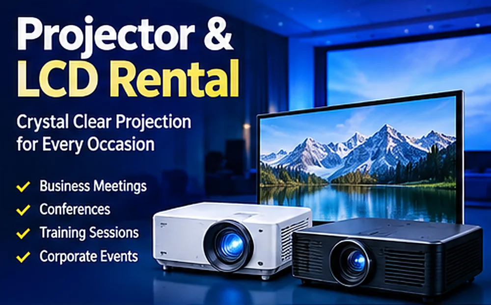 Projector and LCD rental in Delhi NCR for business meetings, conferences, training sessions and corporate events